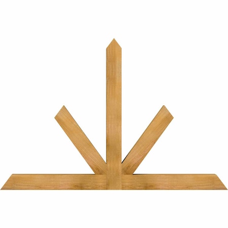 Ekena Millwork Saratoga Rough Sawn Timber Gable Bracket, Western Red Cedar, 60"W x 40"H x 4"D x 4"F, 16/12 Pitch GBW060X40X0404SAR00RWR